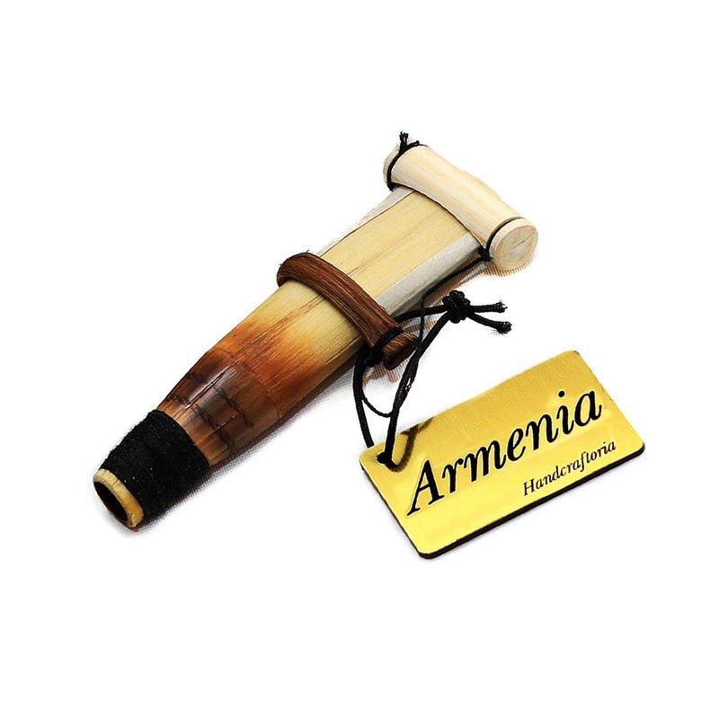 HandCraftoria ARMENIAN DUDUK handmade from ARMENIA engraved eternity sign and Hayastan on it - Oboe Balaban Woodwind Instrument Apricot Wood - Playing Instruction - Gift National case - Image 5