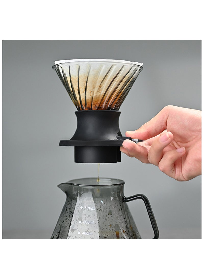 Smart Coffee Dripper Set: Manual Pour Over Coffee Maker with Glass Carafe, Reusable Filter, and Scale - Perfect for Home, Cafe, or Camping- Ideal Gift Kit