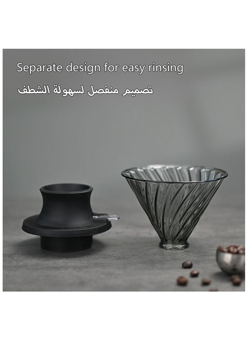 LKTOCAFT Smart Coffee Dripper Set: Manual Pour Over Coffee Maker with Glass Carafe, Reusable Filter, and Scale - Perfect for Home, Cafe, or Camping- Ideal Gift Kit  - Image 3