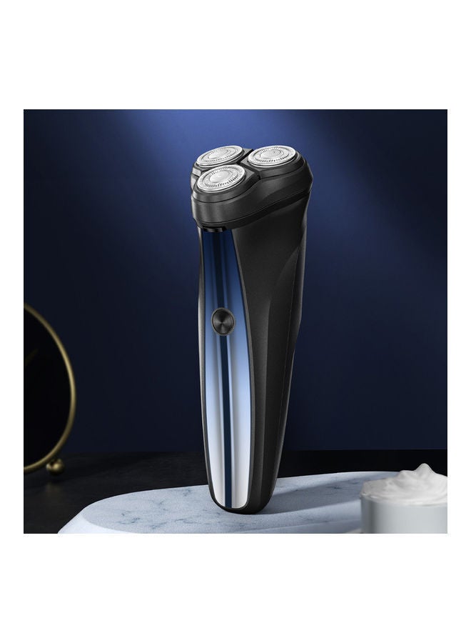 NIBEMINENT 3D Rechargeable Electric Shaver Black/Blue - Image 4