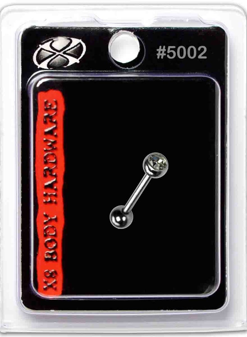 X8 BODY HARDWARE 14G Surgical Stainless Steel 316L Barbell Crystal Made in USA