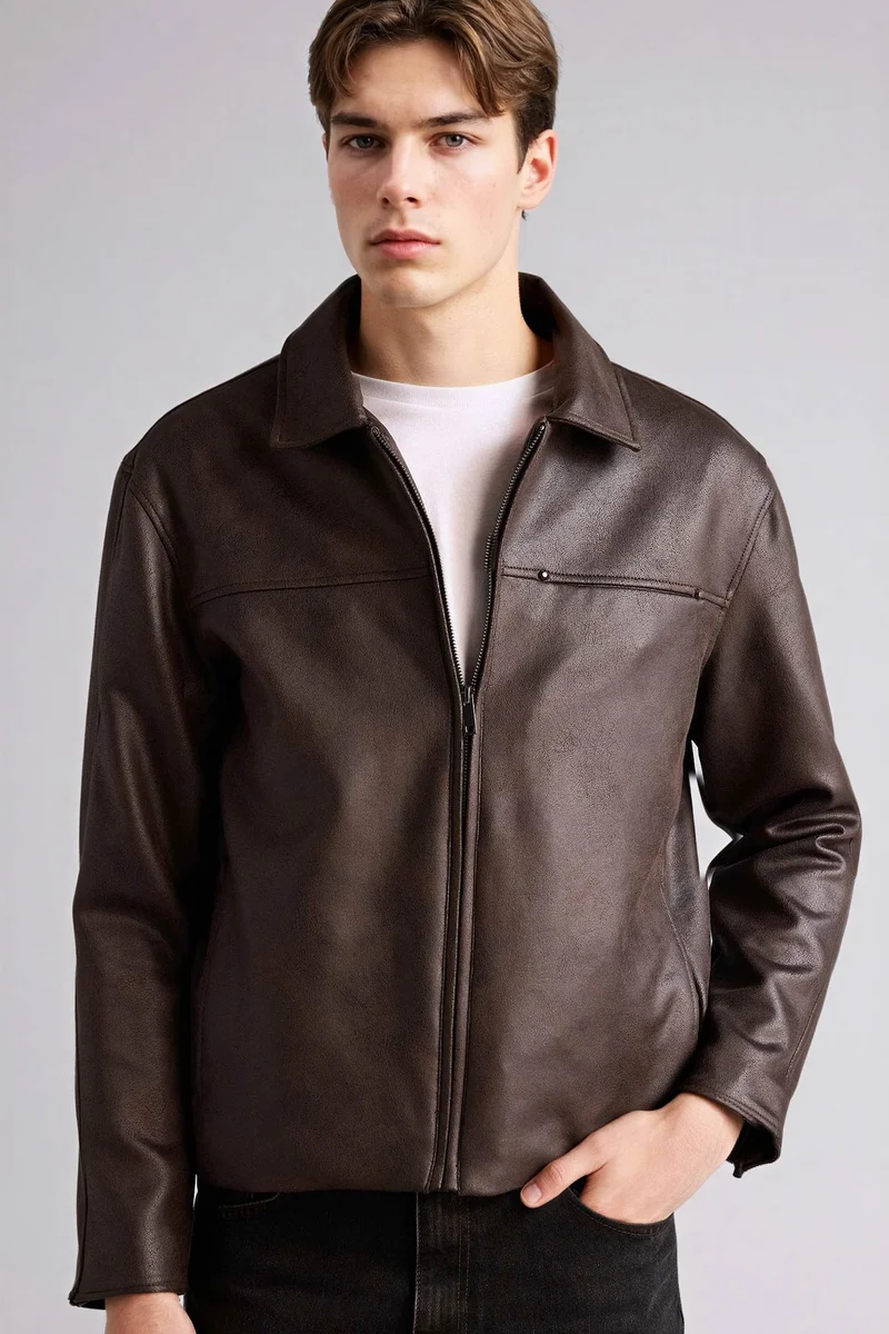 Regular Fit Shirt Collar Jacket