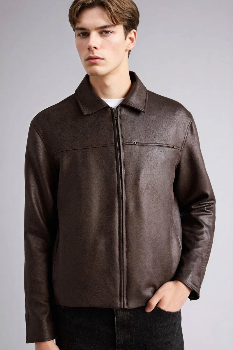 Defacto  Regular Fit Shirt Collar Jacket for Men | Best Price UAE