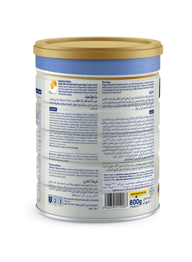 Blemil بليميل بلس 1 أوبتيموم بروتيك - أحدث تركيبة غذائية متقدمة للرضع من 0 - 6 أشهر - Image 2