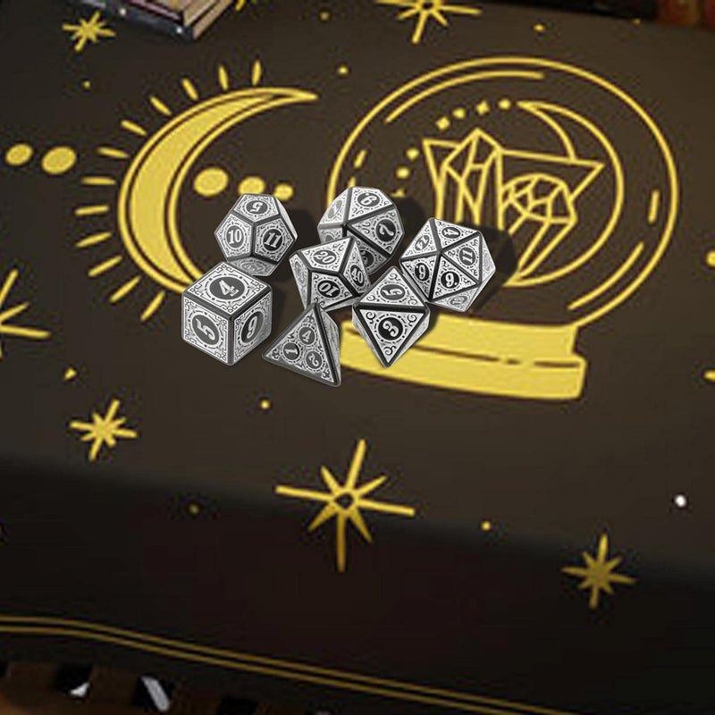 klarako 7 Pack DND Dice Sets Polyhedral Dice Great for Role Playing Table Game - White - Image 5