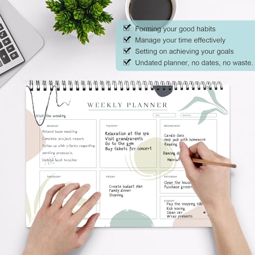 AccuPrints Weekly Dashboard Planner | 120 GSM | 52 Undated Weekly Sheets | Productivity Planner Wiro Bound, 18 x 24 cm or 7 x 10 inch - Image 2