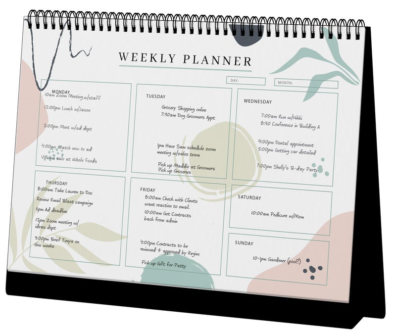 AccuPrints Weekly Dashboard Planner | 120 GSM | 52 Undated Weekly Sheets | Productivity Planner Wiro Bound, 18 x 24 cm or 7 x 10 inch - Image 3