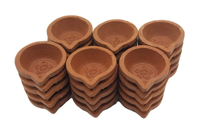 HANDMADE CLAYTERRACOTTA DIYASII AGAL VILAKKU II OIL LAMPS FOR FESTIVAL PUJA DIWALI DECORATIONKARTHIGAI DEEPAM 50