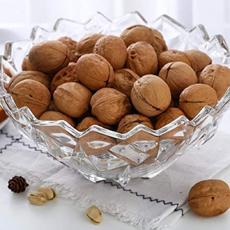 BRUSHFINCH Round Fruit Bowl Glass Bowl Plate Salad Bowl Bowl for Fruit Salad Dessert deep Salad Bowl Fruit Bowl Table Decoration for Fruits SnackKitchen Home Decoration 1 pc Transparent - Image 2