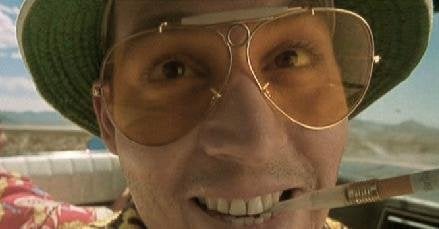 costumebase Las Vegas Fear and Loathing Orange Lens Sunglasses Glasses Hunter S. Thompson - Image 2