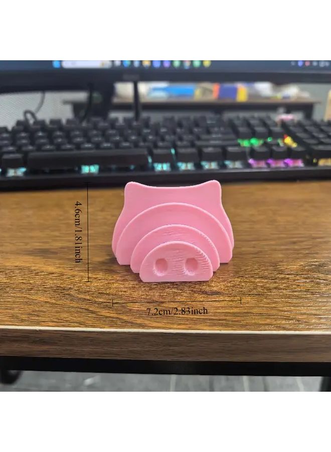 Pink Pig Wall Mounted Organizer Key Holder Cord Hanger Multi Hook Dorm Decor Gift - Image 3