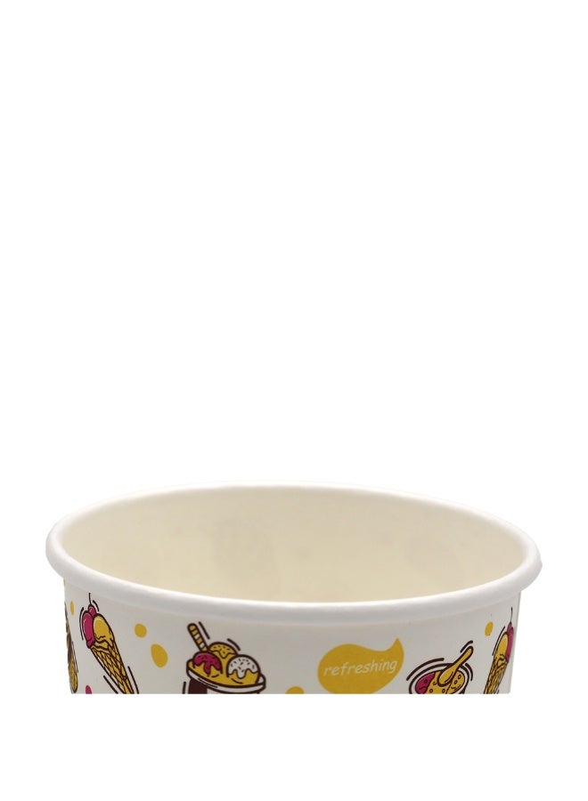 IDEAL PACK Disposable Paper Ice Cream Bowls – 100 Pack | Small, Medium & Large Sizes | Eco-Friendly, Leak-Proof Dessert Cups for Parties, Catering, Events, Frozen Yogurt, Sundaes & Snacks Medium  - Image 2
