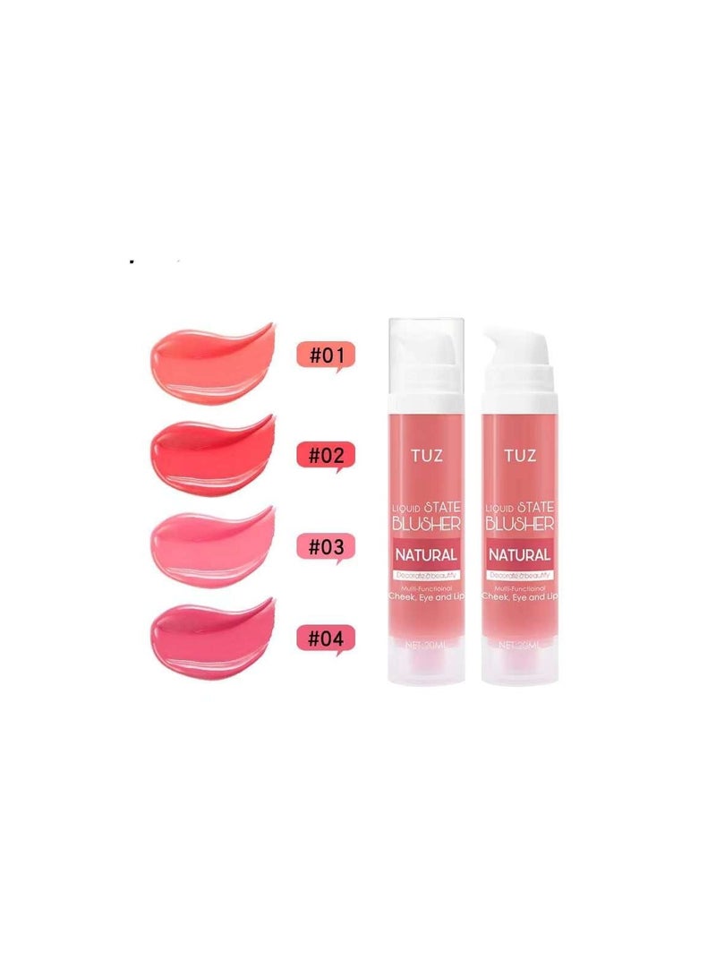 Tuz 02 Liquid State Blusher Natural, Translucence Bright And Full Color Hold Makeup - Image 3