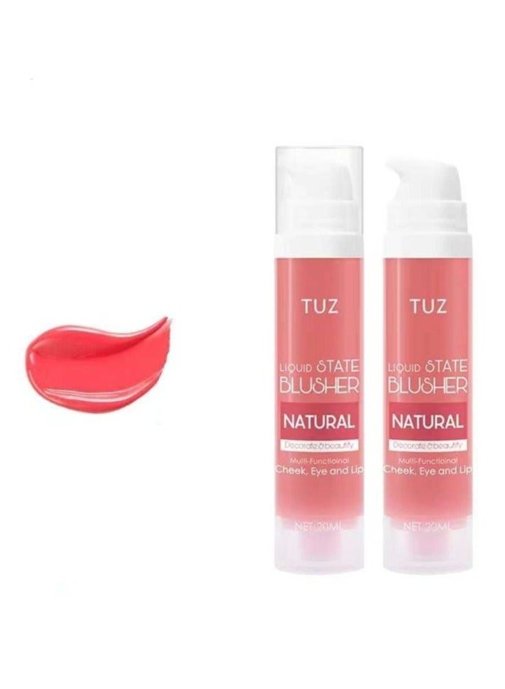 تيوز أحمر الخدود السائل Tuz 02، طبيعي، شفاف، مشرق وكامل اللون لتثبيت المكياج - Image 1