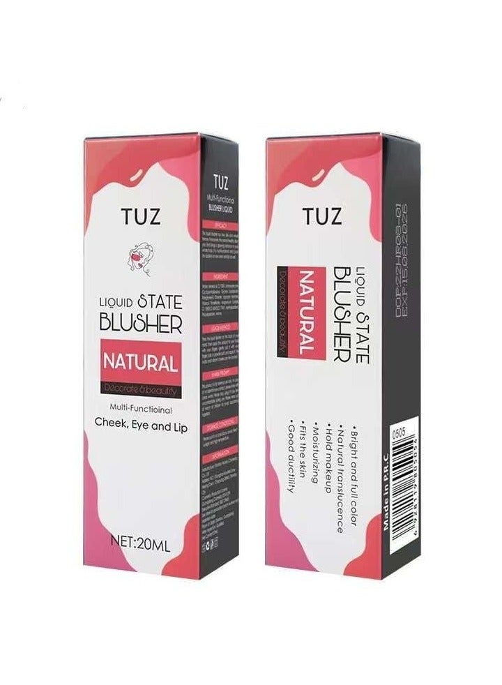 تيوز أحمر الخدود السائل Tuz 02، طبيعي، شفاف، مشرق وكامل اللون لتثبيت المكياج - Image 2