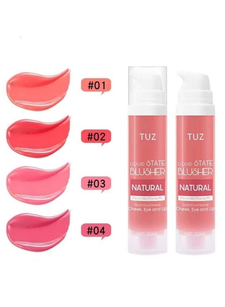 تيوز أحمر الخدود السائل Tuz 02، طبيعي، شفاف، مشرق وكامل اللون لتثبيت المكياج - Image 3