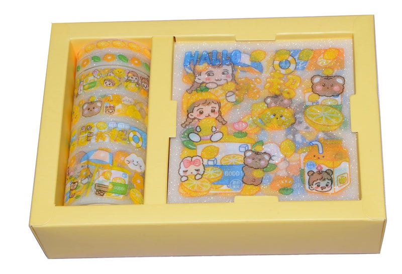 Crackles Washi Tape Set, Cute Washi Tape Set, Designer Decorative Masking Tapes for DIY Crafts Arts Scrapbooking Bullet Journal Planners –(Random Design and Color)- Pack of 1 - Image 5