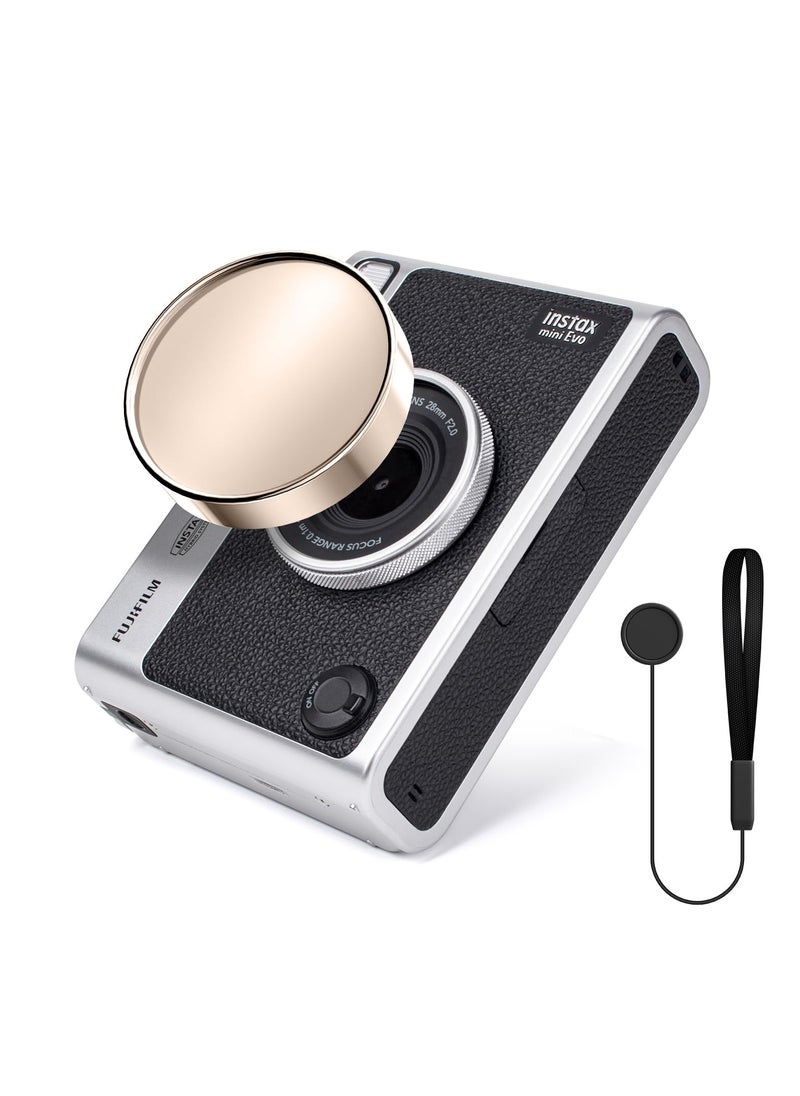 SYOSI - Mini EVO Lens Cap, Lens Protective Cap, Fuji Mini Accessories for Fuji Instax Mini Evo Lens Cover with Anti Loss Rope, PC Material Mini Evo Lens Cap with Flocking Internal - Image 1