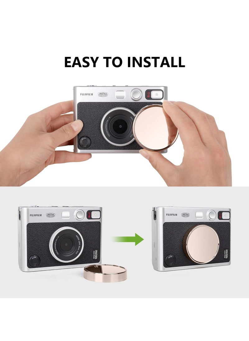 SYOSI - Mini EVO Lens Cap, Lens Protective Cap, Fuji Mini Accessories for Fuji Instax Mini Evo Lens Cover with Anti Loss Rope, PC Material Mini Evo Lens Cap with Flocking Internal - Image 1
