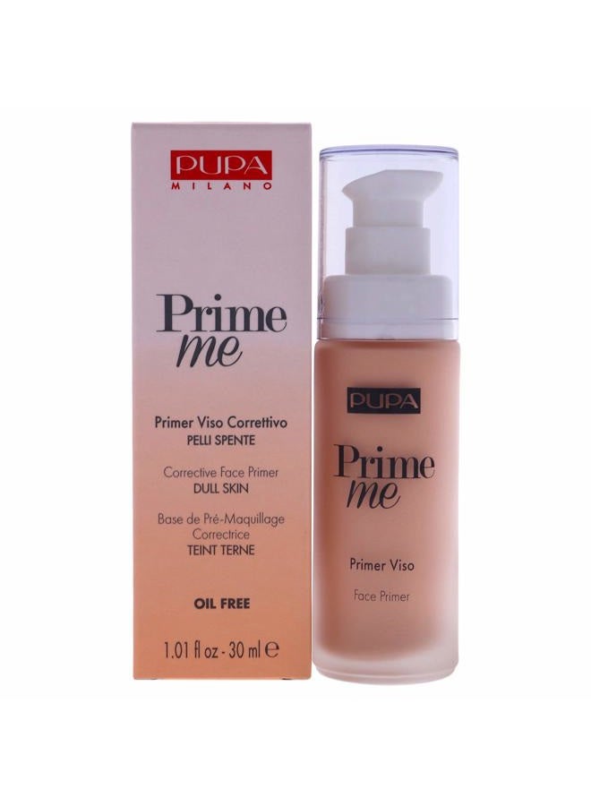 PUPA Milano Prime Me Corrective Face Primer - Pre Make-Up Face Base, Dull Looking Skin - Make-Up Last Longer and Facilitates Application - Lightweight Texture - 005 Peach - 1 Oz - Image 1