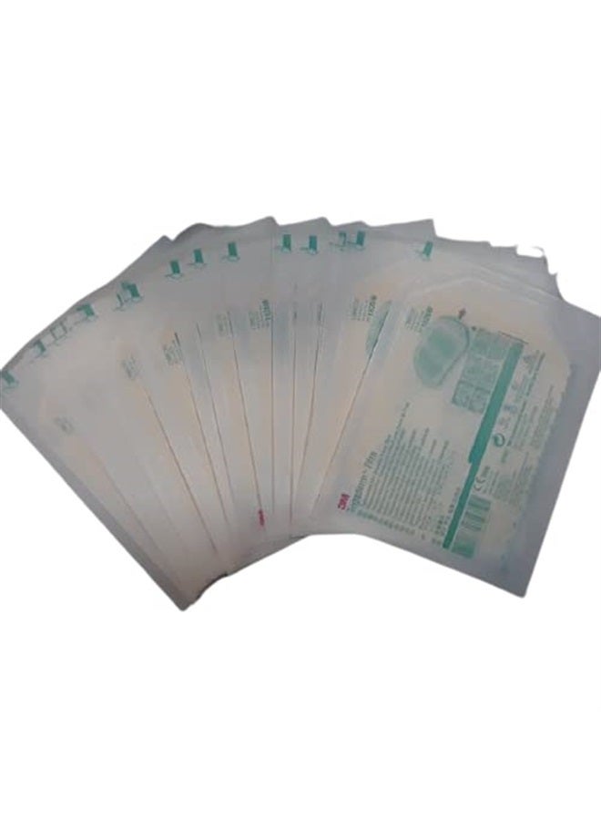 3M Tegaderm Transparent Dressing with Label 4" x 4 3/4" (10 x 12 cm) 25 per Box #1626W (25 Box) - Image 2