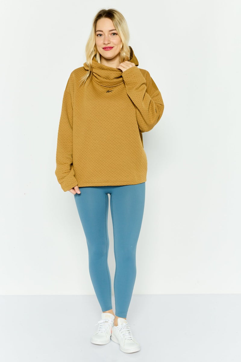 Reebok Women Sportswear Fit Outdoor Sweatshirt, Brown  - Image 3