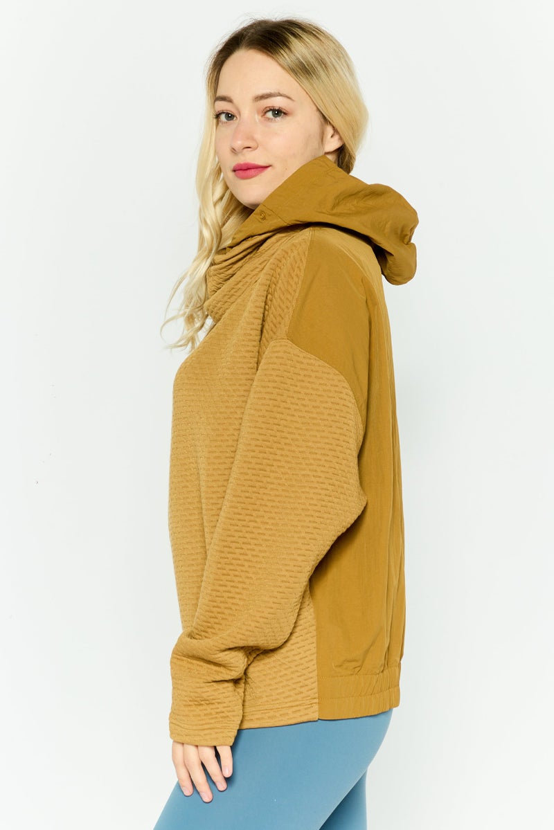Reebok Women Sportswear Fit Outdoor Sweatshirt, Brown  - Image 2