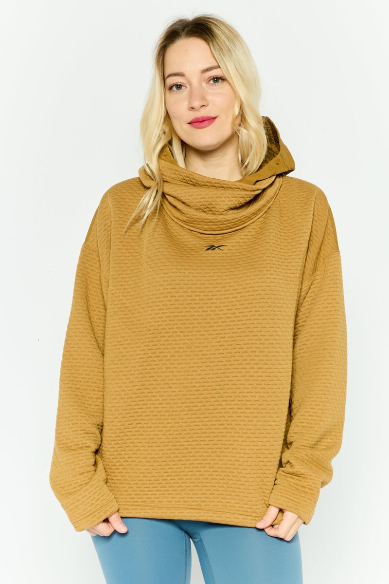 Reebok Women Sportswear Fit Outdoor Sweatshirt, Brown  - Image 1