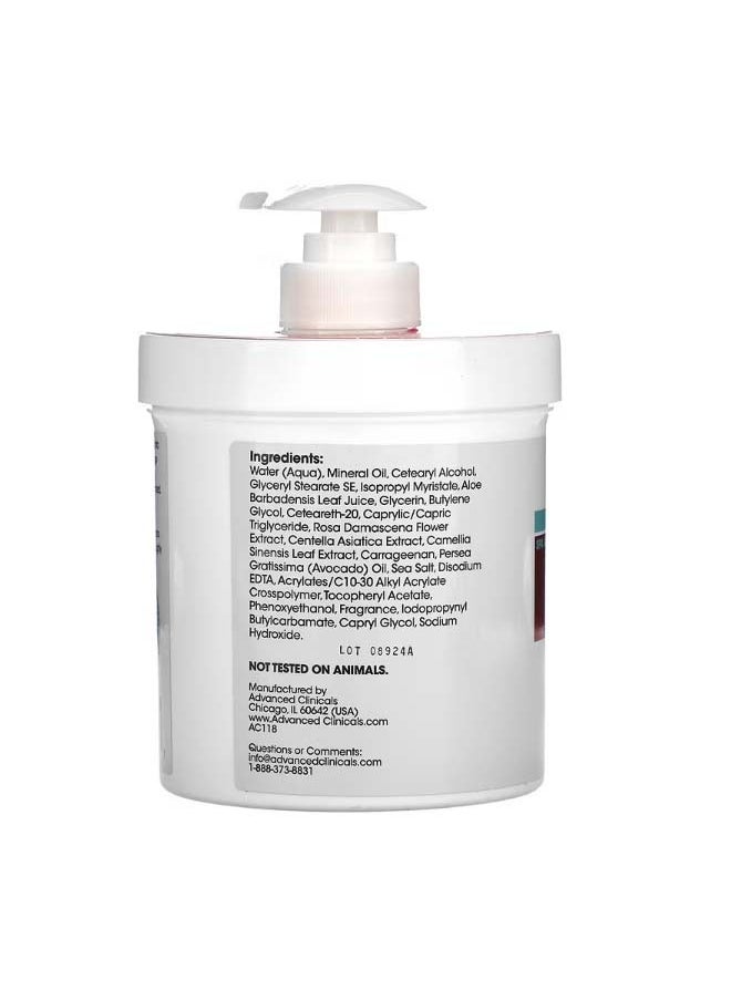 Advanced Clinicals Anti Aging Rescue Cream Bulgarian Rose 16 oz 454 g  - Image 2