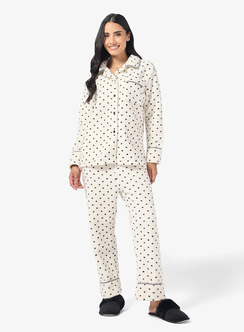 Ginger Cozy Velour Loungewear Pyjama Set