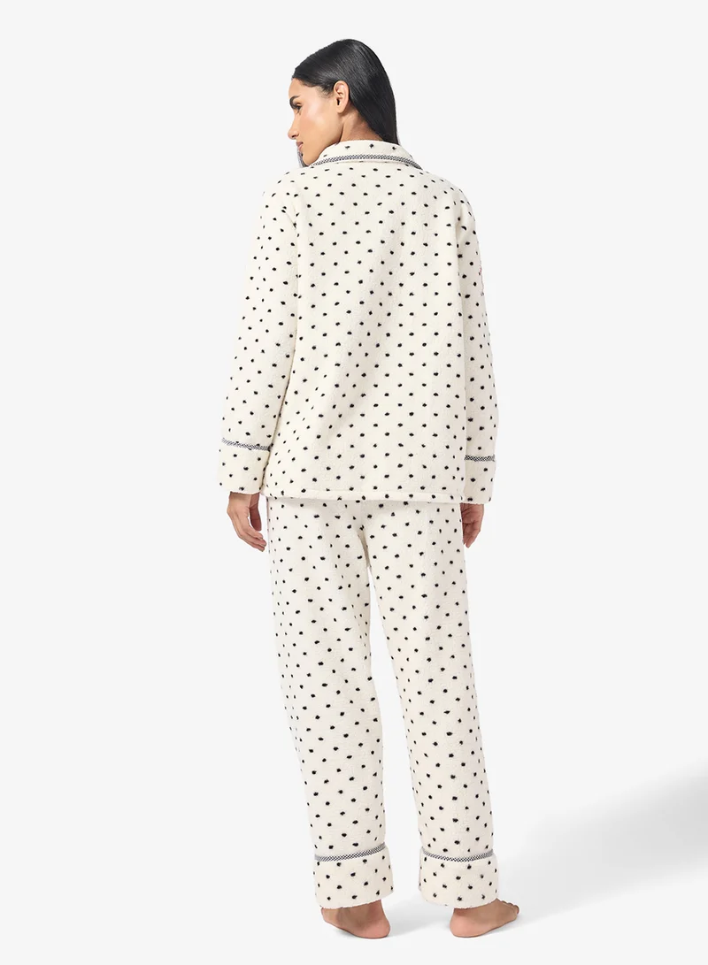 Ginger Cozy Velour Loungewear Pyjama Set