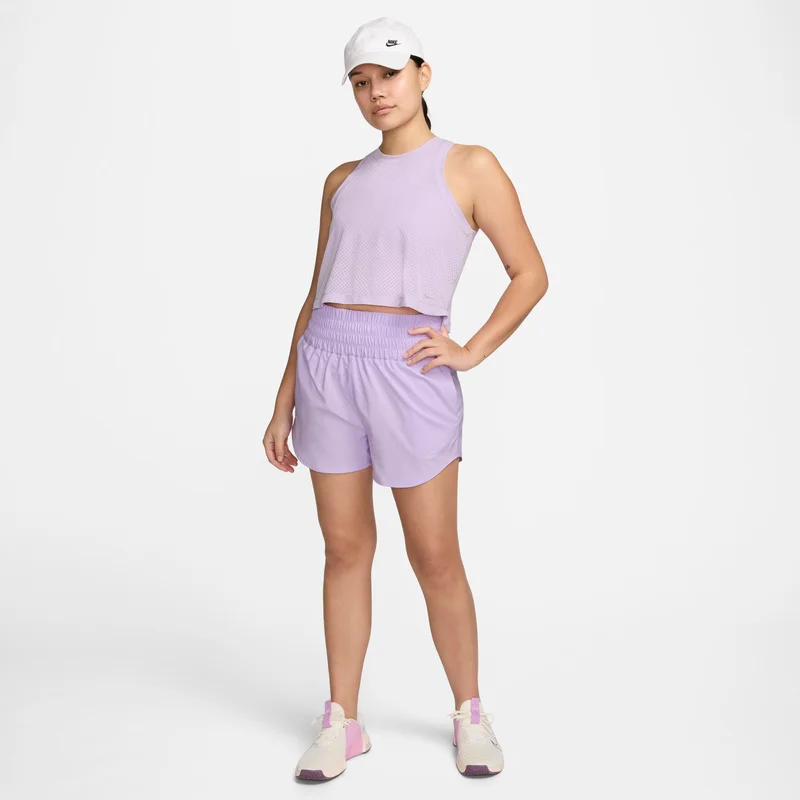 Nike Purple Women's One Classic Breathe Dri-FIT Cropped Tank Top for Women | Best Price UAE