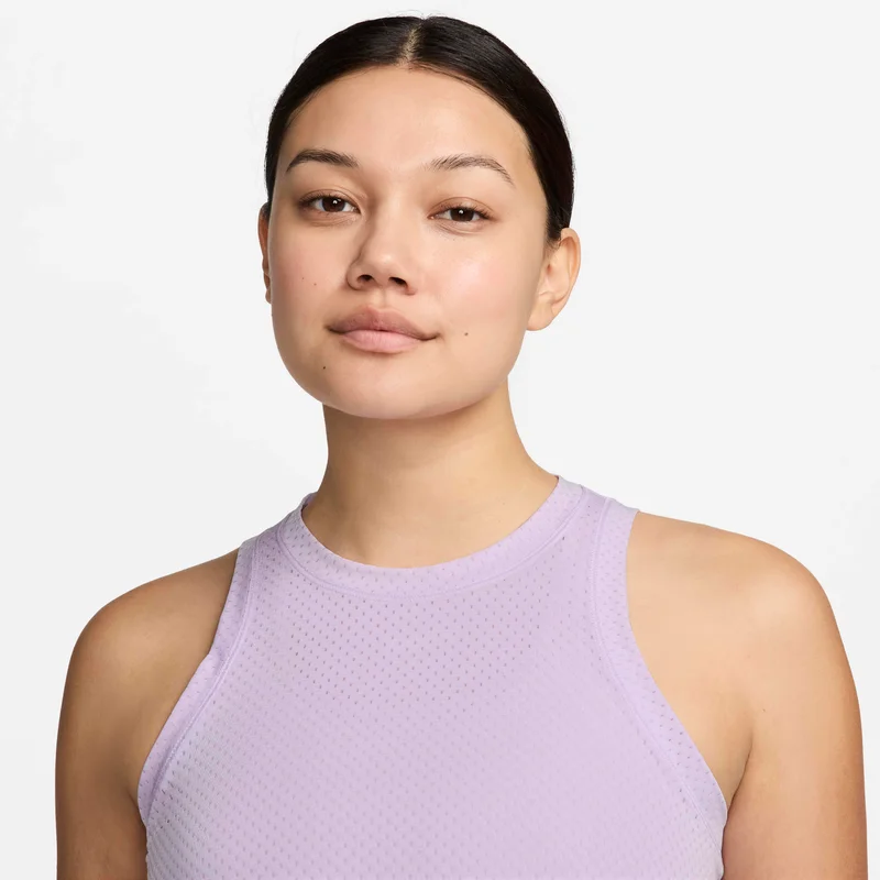 Nike Purple Women's One Classic Breathe Dri-FIT Cropped Tank Top for Women | Best Price UAE