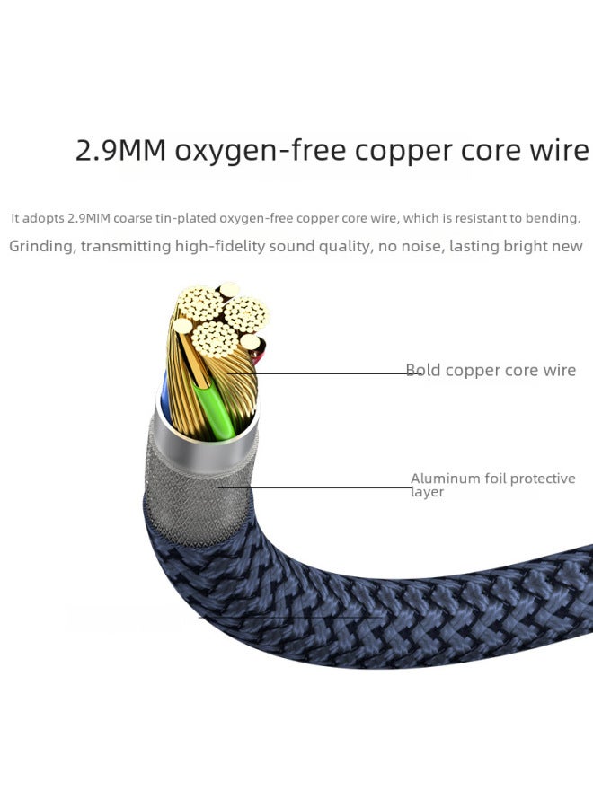 Neutral One-to-two Audio Charging Cable Type-c Car Usb 3.5mmaux Audio Charging Cable Two-in-one Cable - Image 3