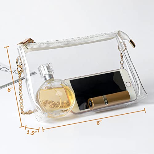 Lorbro Clear Purses for Women Stadium Approved, Clear Crossbody Shoulder Bag with Zipper Closure, Transparent Purse for Concerts, Sporting Event, Party, Festivals - Image 4