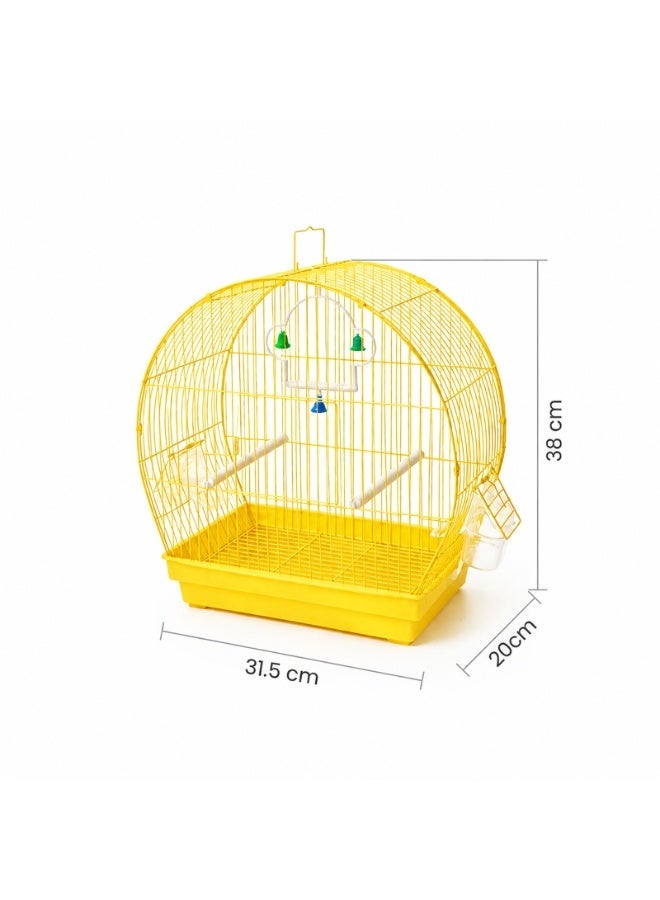DAYANG MB2106 Yellow Bird Cage - Spacious Rounded Design for Budgies, Parakeets & Small Birds - Image 2