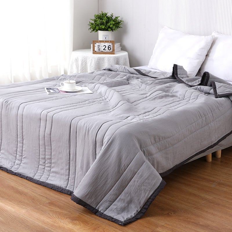 Washed Cotton Summer Cool Quilt Solid Color Air-Conditioning Quilt Washable Single Student Children Summer Activity Gifts Summer Quilt - Image 5