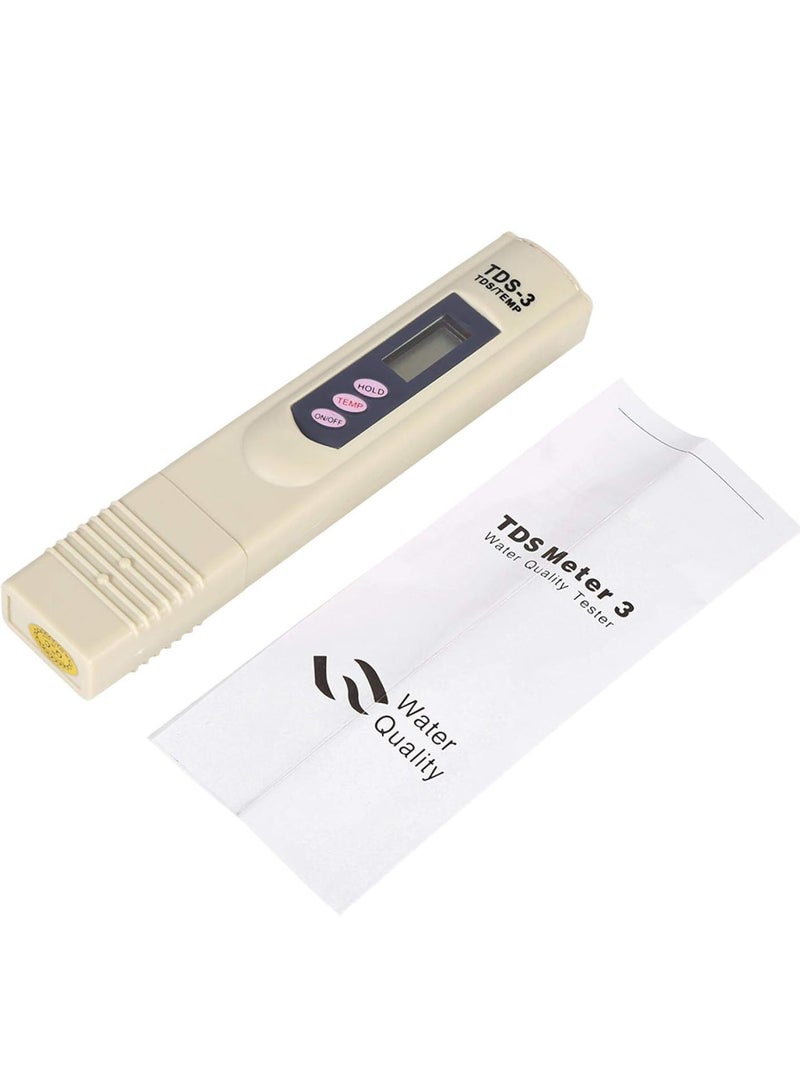 GGOOT Water Quality Tester - Portable Digital LCD Water Quality Testing Pen, Purity Filter TDS Tester Meter, 0-9990 PPM Temp, for Water Laboratories, CDC, Aquaculture Industry, Swimming Pools(Grey) - Image 1