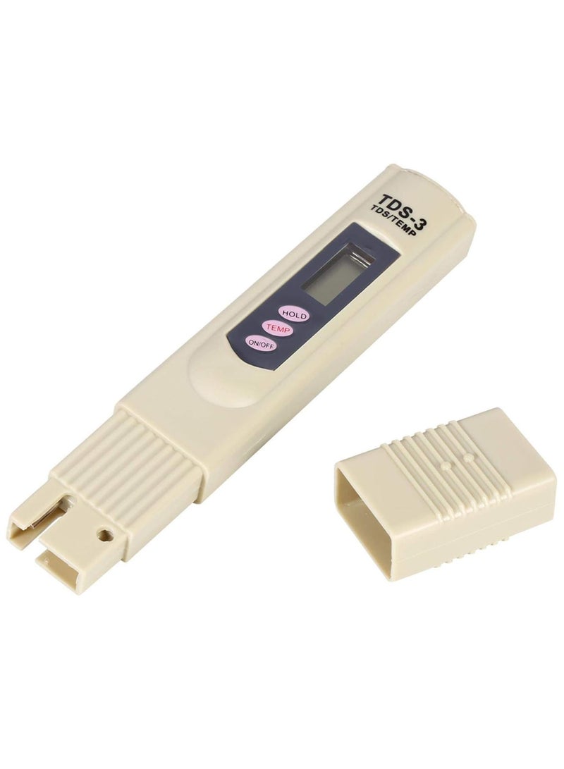 GGOOT Water Quality Tester - Portable Digital LCD Water Quality Testing Pen, Purity Filter TDS Tester Meter, 0-9990 PPM Temp, for Water Laboratories, CDC, Aquaculture Industry, Swimming Pools(Grey) - Image 4