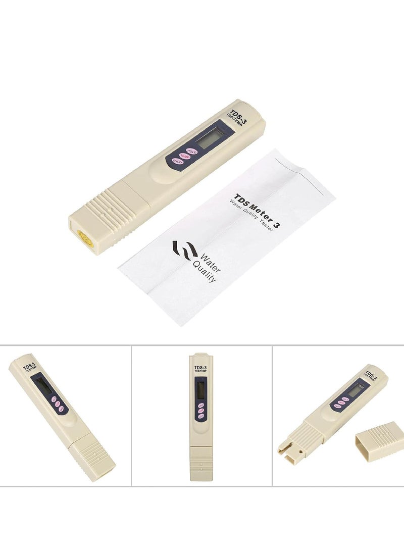 GGOOT Water Quality Tester - Portable Digital LCD Water Quality Testing Pen, Purity Filter TDS Tester Meter, 0-9990 PPM Temp, for Water Laboratories, CDC, Aquaculture Industry, Swimming Pools(Grey) - Image 5