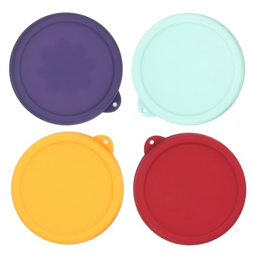 Kiicii 1 Cup Round Silicone Storage Cover Lids Replacement for Anchor Hocking and Pyrex 7202-PC Glass Bowls (Container not Included) (Mix) 4 Pack - Image 1