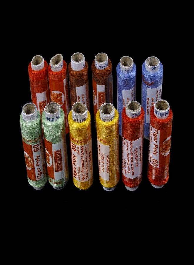RSP Quality bit® Tiger Poly Brand Polyester Thread 100 Tube for Sewing & Art (Multicolor, 180Mtr) - Image 2