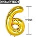 Jonhamwelbor 60 Number Balloons Gold Big Giant Jumbo Number 60 Foil Mylar Balloons for 60th Women Men Birthday Party Supplies 60 Anniversary Events Decorations - Image 2