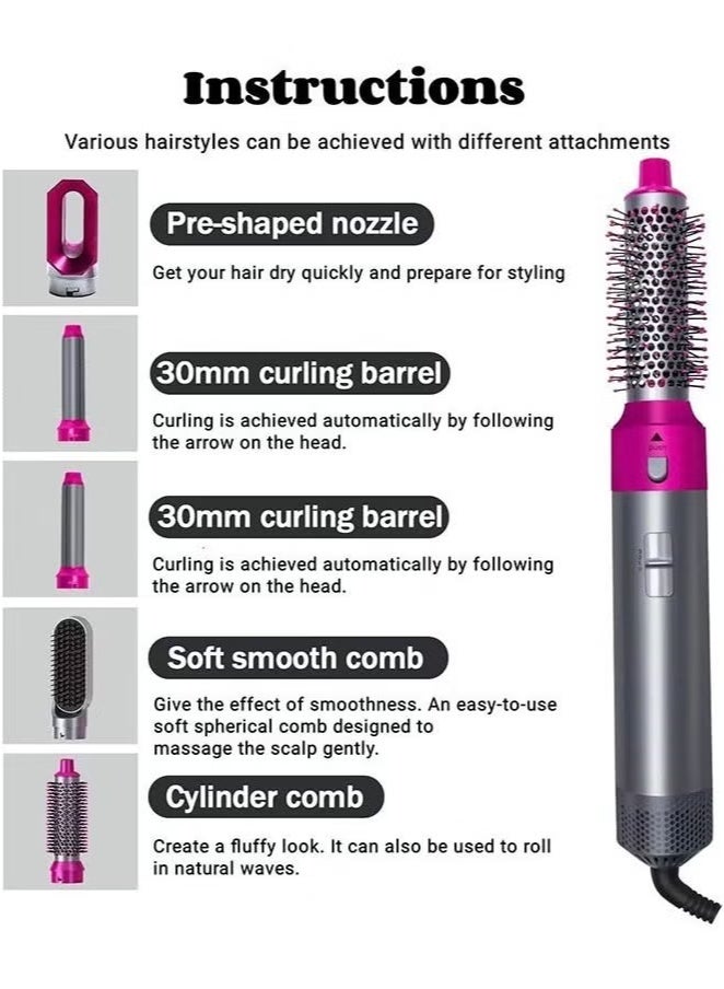 general 5 in 1 Hairdresser,New Air Styler with Hot Air Brush,Air Curler, Hair Dryer,Hair Straightener,Suitable for Many Hair Types,Suitable for Gifts for Friends - Image 4