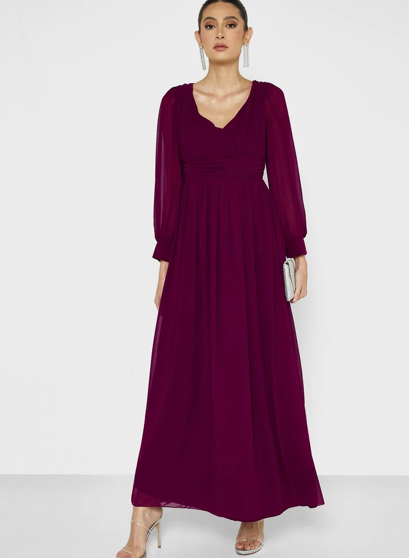 Khizana Puff Sleeve A-Line Dress