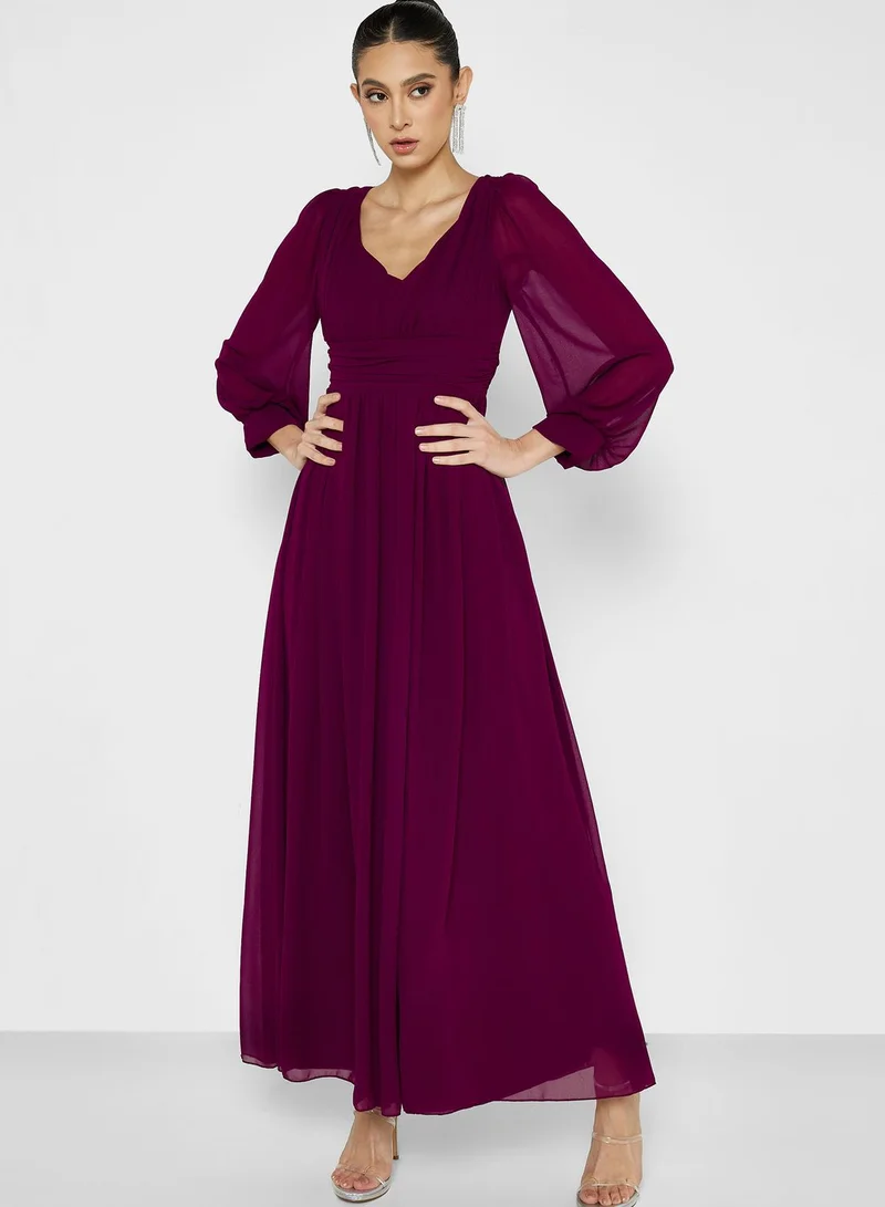 Khizana Puff Sleeve A-Line Dress