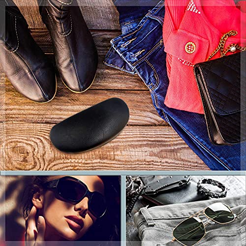 MyEyeglassCase Large Glasses Case hard shell - Durable Eyeglass Case Holder - Medium Sunglasses Case with Microfiber Pouch & Cleaning for men & women (AS113 Black) - Image 5