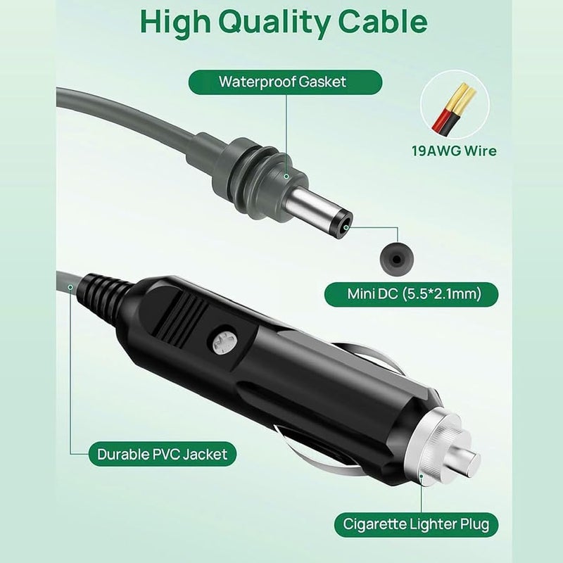Car Power Cable 5m 19AWG Mini Dish Cigarette Lighter to DC Cord Adapter - Image 4