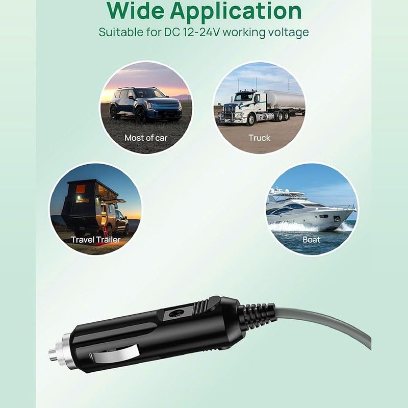 Car Power Cable 5m 19AWG Mini Dish Cigarette Lighter to DC Cord Adapter - Image 3
