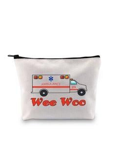 JXGZSO Funny EMT Paramedic Gift Wee Woo Makeup Travel Bag First Responders Gifts Ambulance Pouch Bag Gift for Nurse Doctor  - Image 1